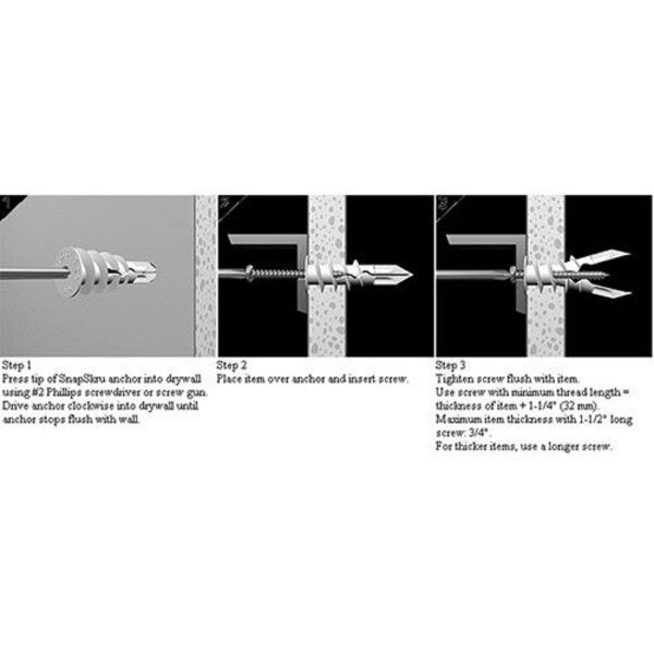 TOGGLER SPM Mini Drywall Anchors with Screws 50 Pcs